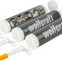 wolfcraft Leerkartuschen 3er-Set (310 ml) für Fugenmassen, mit Düsen und Verschlusskappen.