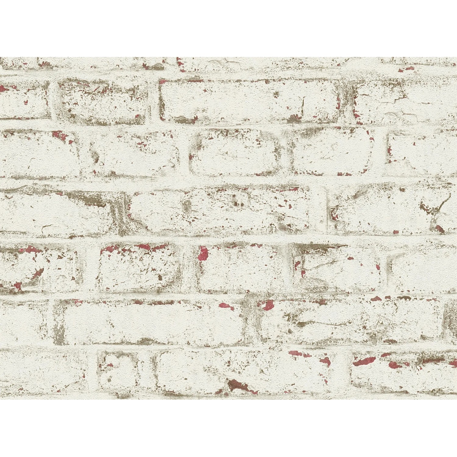 A.S. Création Vliestapete Trendwall Ziegelstein used Weiß-Rot FSC®