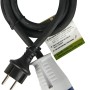 CEE Adapterkabel Südeuropa, 1,5 m langes Kabel mit Stecker und Kupplung.