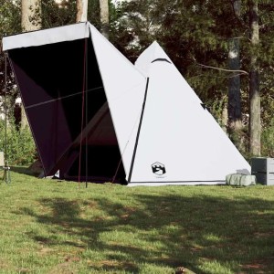 vidaXL Tipi-Familienzelt 6 Personen Weiß Verdunkelt Wasserdicht 4009441