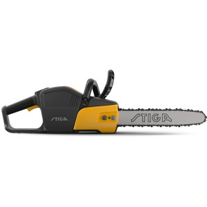 Stiga Akku-Kettensäge CS 700er mit 35 cm Schwertlänge, gelb/schwarz.