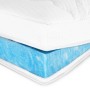 AM Premium Plus Gelschaum Topper 120x200cm mit offenporiger Schaumstruktur und atmungsaktivem Bezug.