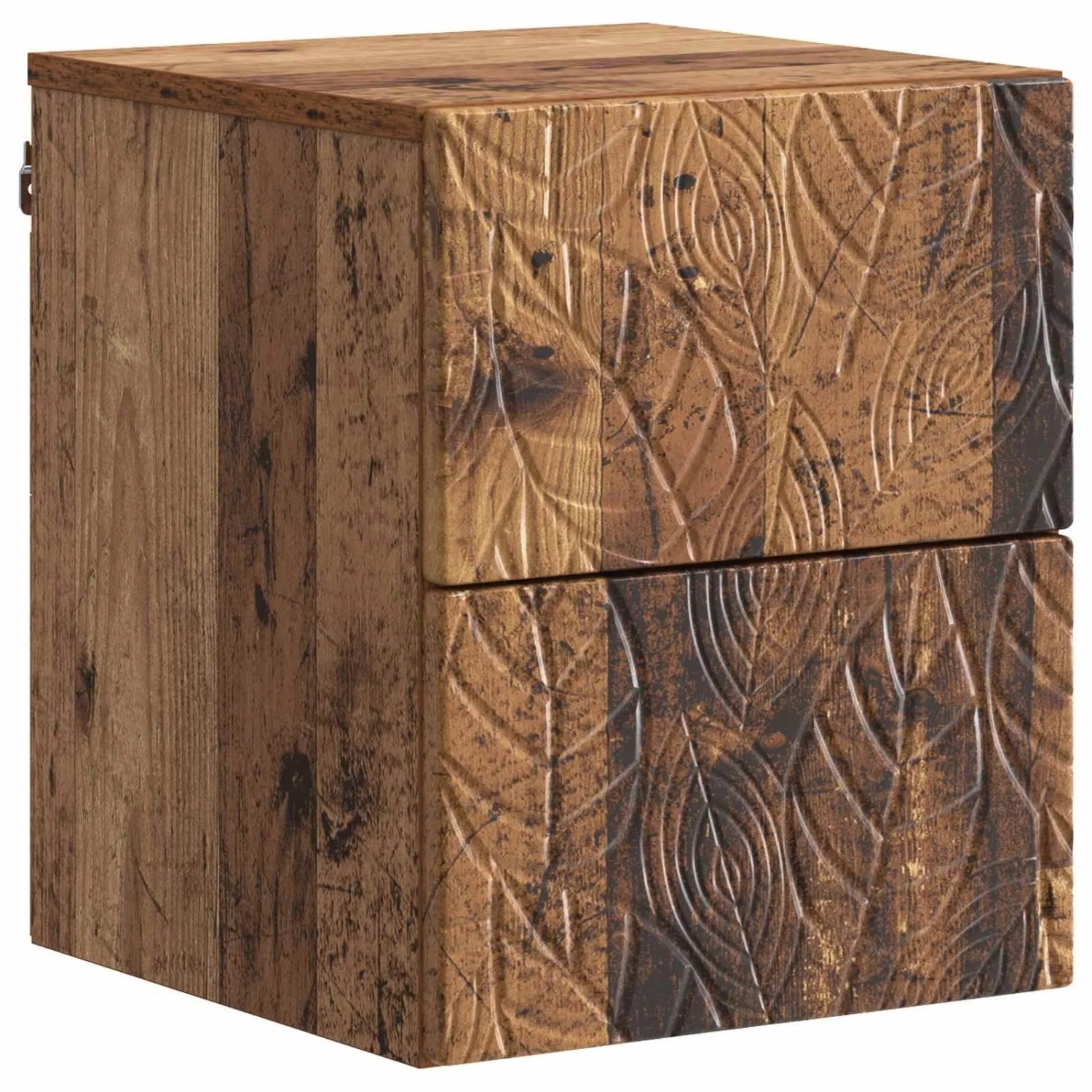 vidaXL Wandmontierter Nachttisch Altholz 34,5 x 33 x 40 cm 898821