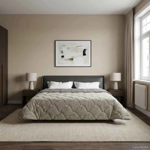 vidaXL Ganzjahresbettdecke Gepolstert Hellgrau 240 x 260 cm 42026252