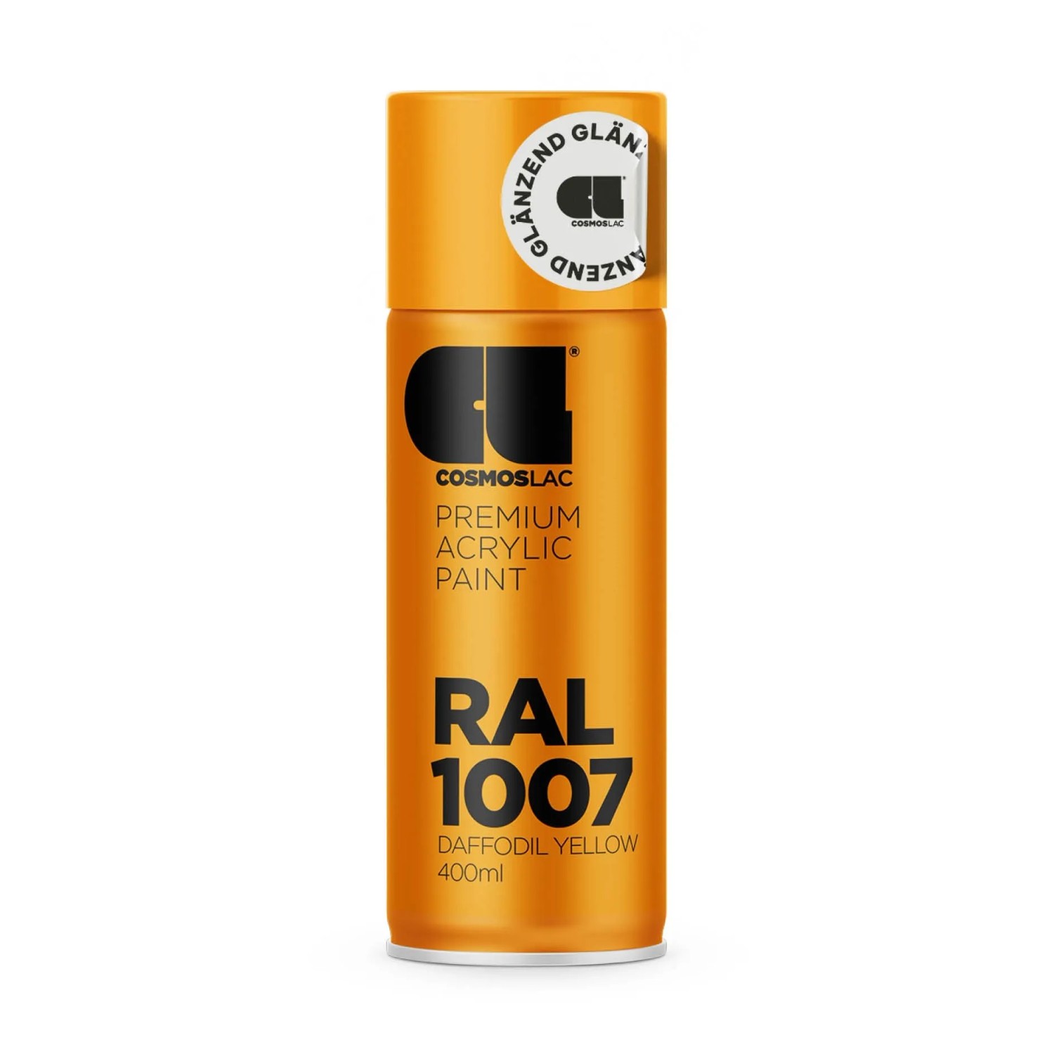 COSMOS LAC Acryllack Sprühdose in Vielen RAL Farbtönen  400ml Spraydose Perfekt für DIY Upcycling RAL 1007 Narzissengelb