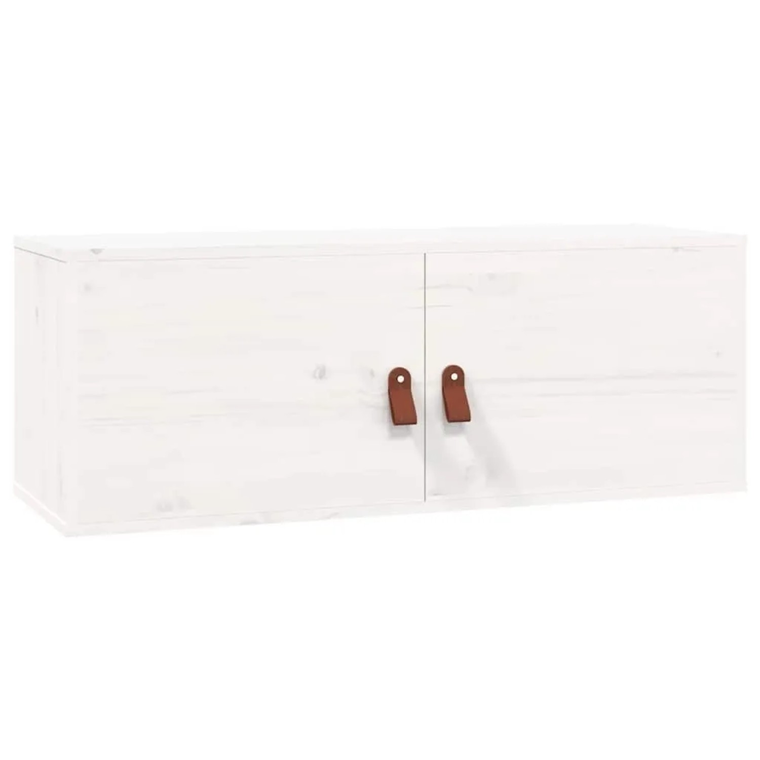 vidaXL Wandschrank Weiß 80x30x30 cm Massivholz Kiefer 818377