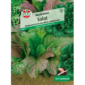 Sperli Asia-Salat Saatband Red & Green: Saatband mit verschiedenen Asia-Salat Sorten.