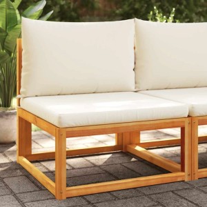vidaXL Gartensofa ohne Armlehnen mit Kissen Holz Akazie & Seil 4008165