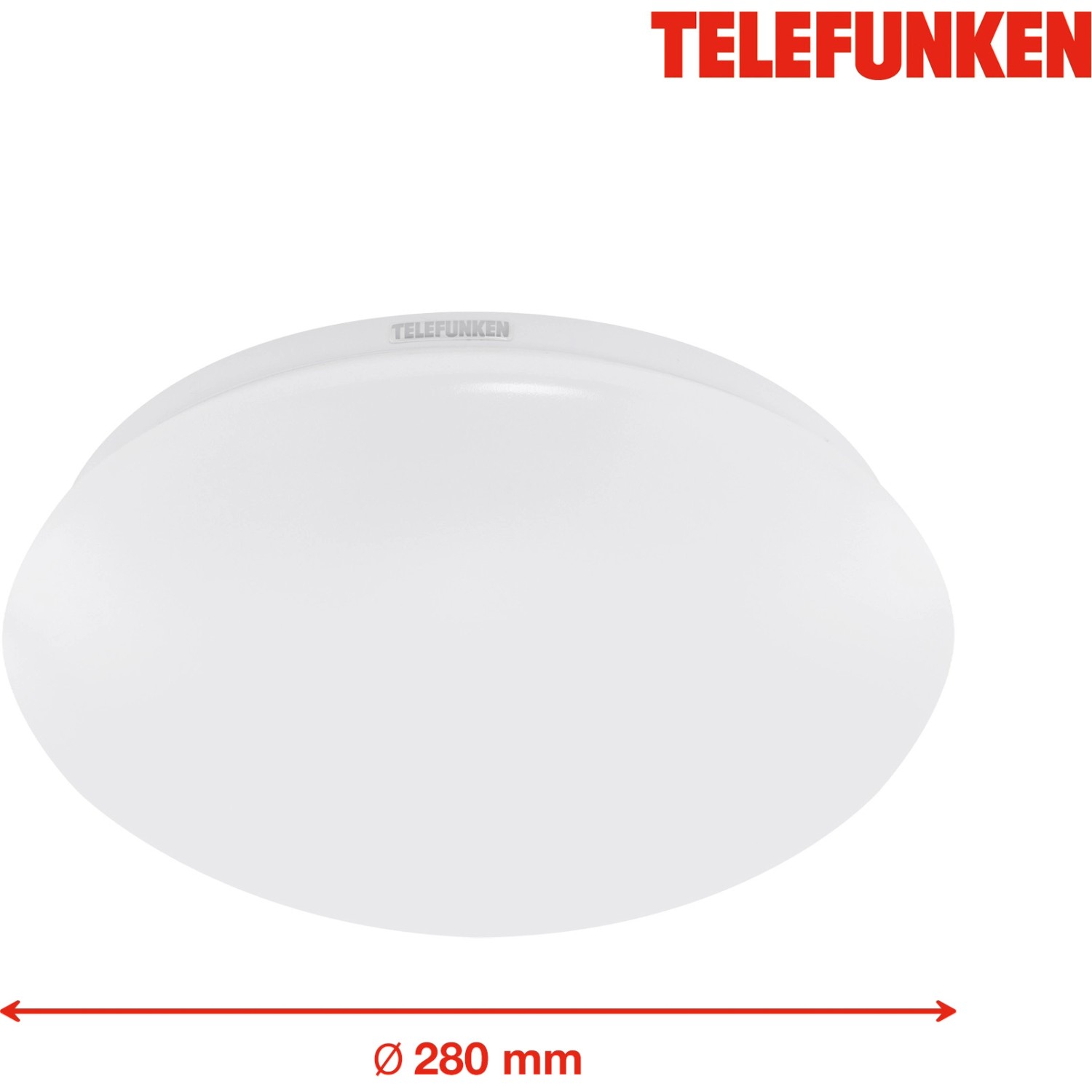 Weiße Telefunken LED-Deckenleuchte Apollon, Ø 27,8 cm, für Innenräume.