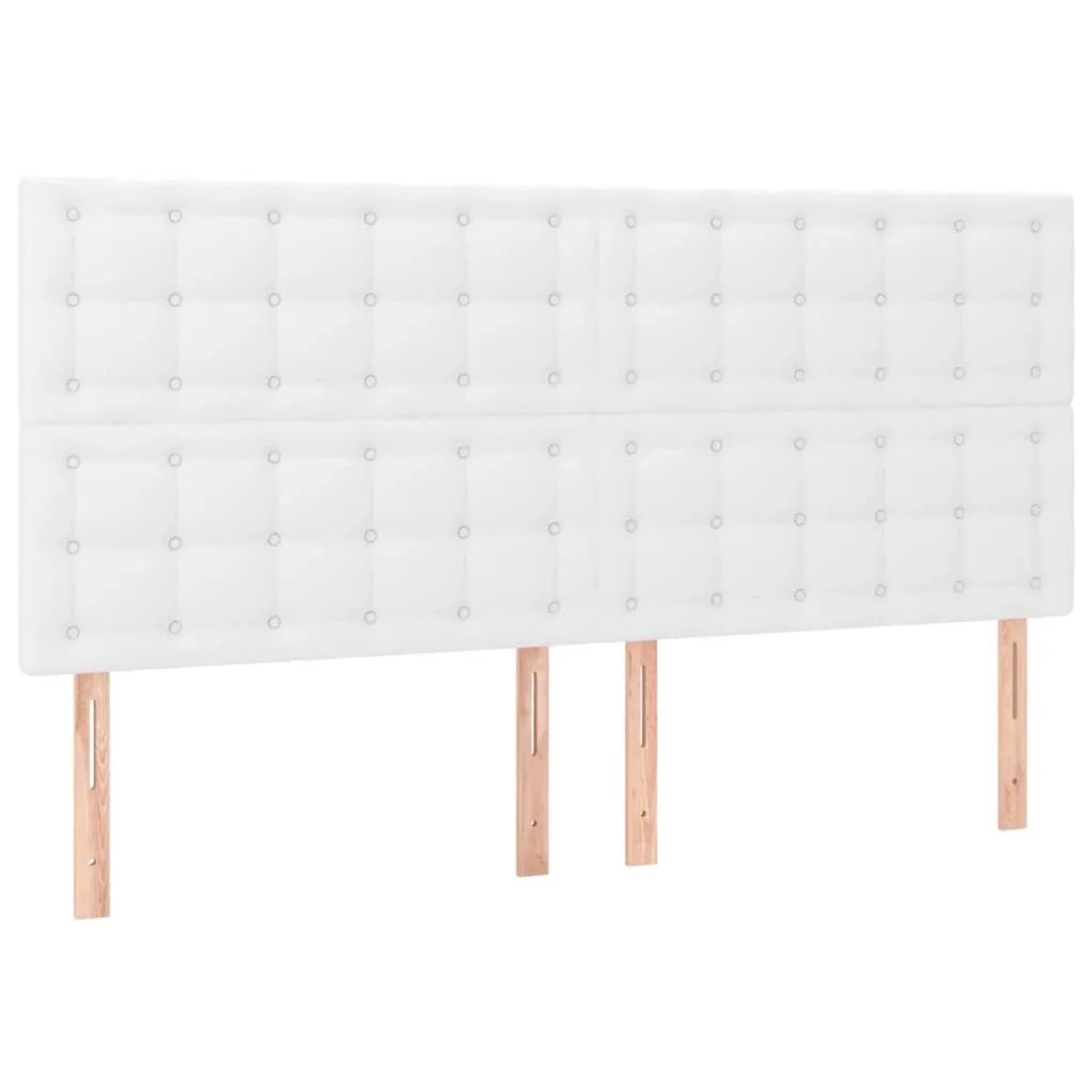 vidaXL Kopfteil Weiß 180x5x118/128 cm Kunstleder 3116435