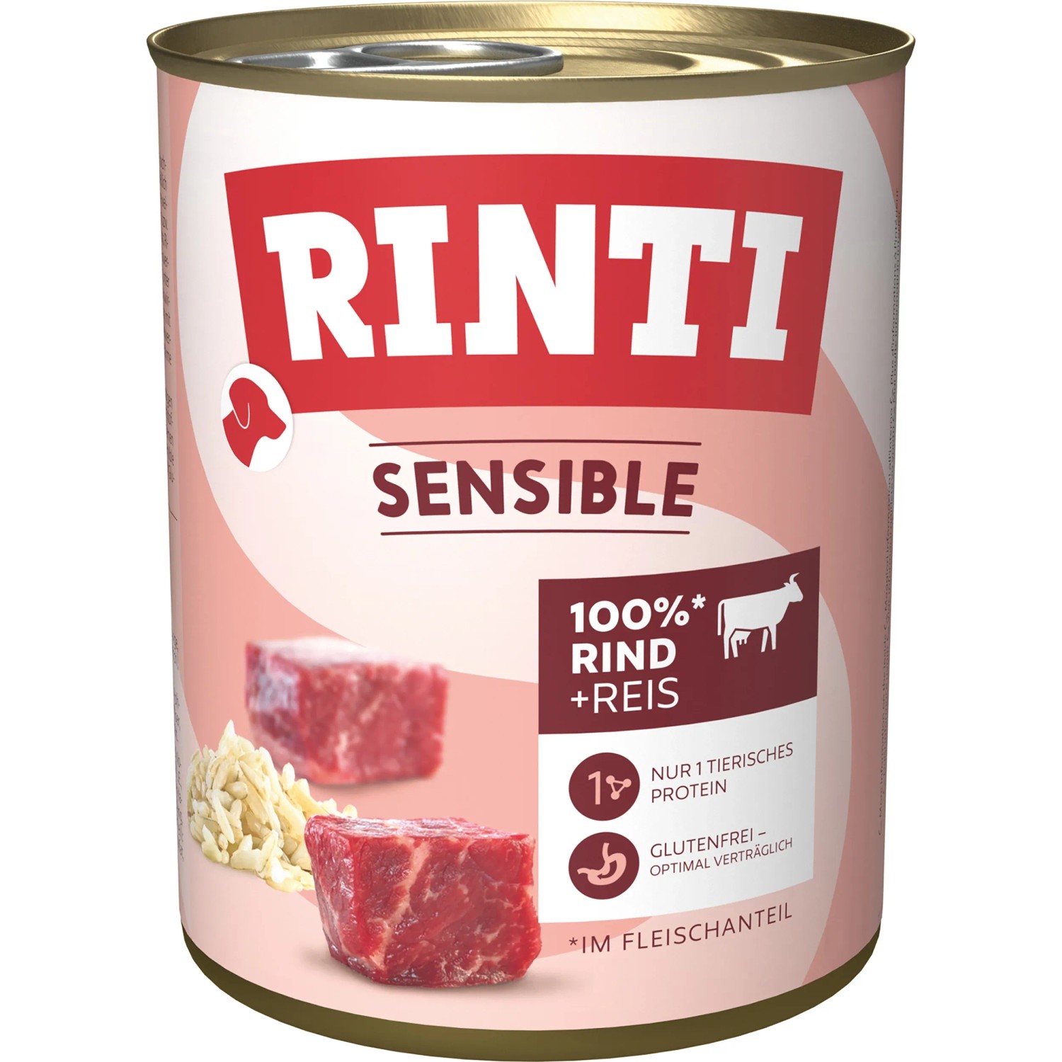 Rinti Hunde-Nassfutter Sensible Rind und Reis 800 g