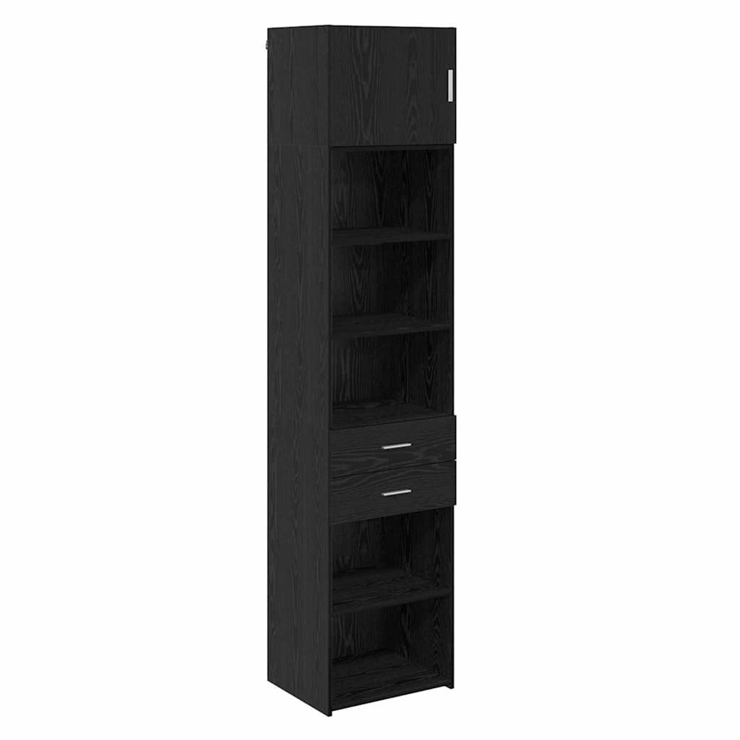 vidaXL Highboard Schwarz Eichen-Optik 50 x 42,5 x 225 cm Holzwerkstoff 3402 günstig online kaufen
