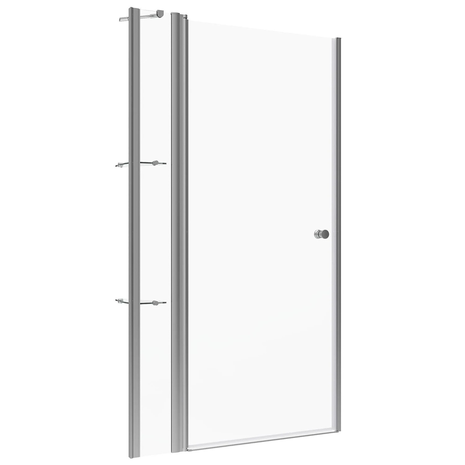 Aquabatos Pendeltür für Nische Duschkabine Breite 95 cm Duschtür Nischentür 6 mm Sicherheitsglas Duschabtrennung Nanobes...