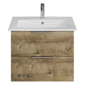 Steinkamp Waschtischunterschrank Living 2.0 Eiche mit Villeroy & Boch Venticello Waschtisch