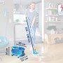 Leifheit CLEAN TWIST Disc Ergo Wischmopp Set mit Rollen für glatte Böden.