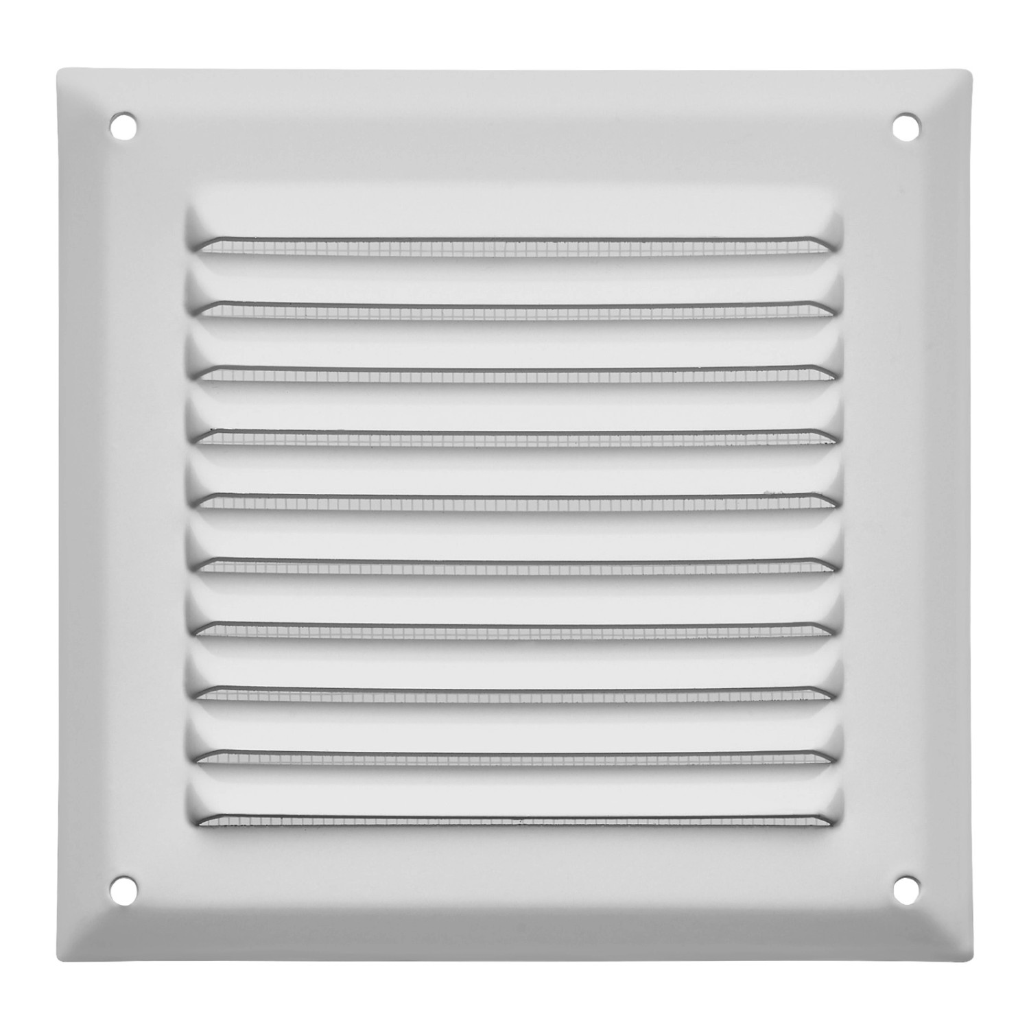 SOTECH Aluminium-Lüftungsgitter 140 x 140 mm Weiß Aufschraubbar mit Insektenschutz_2