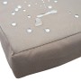 Detailaufnahme: Wasserabweisendes Kissen der MCW Poly-Rattan Gartenbank, creme.