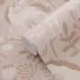 ESTAhome Vliestapete mit Einhorn-Muster in Altrosa, Rolle 50x900cm für Kinderzimmer.