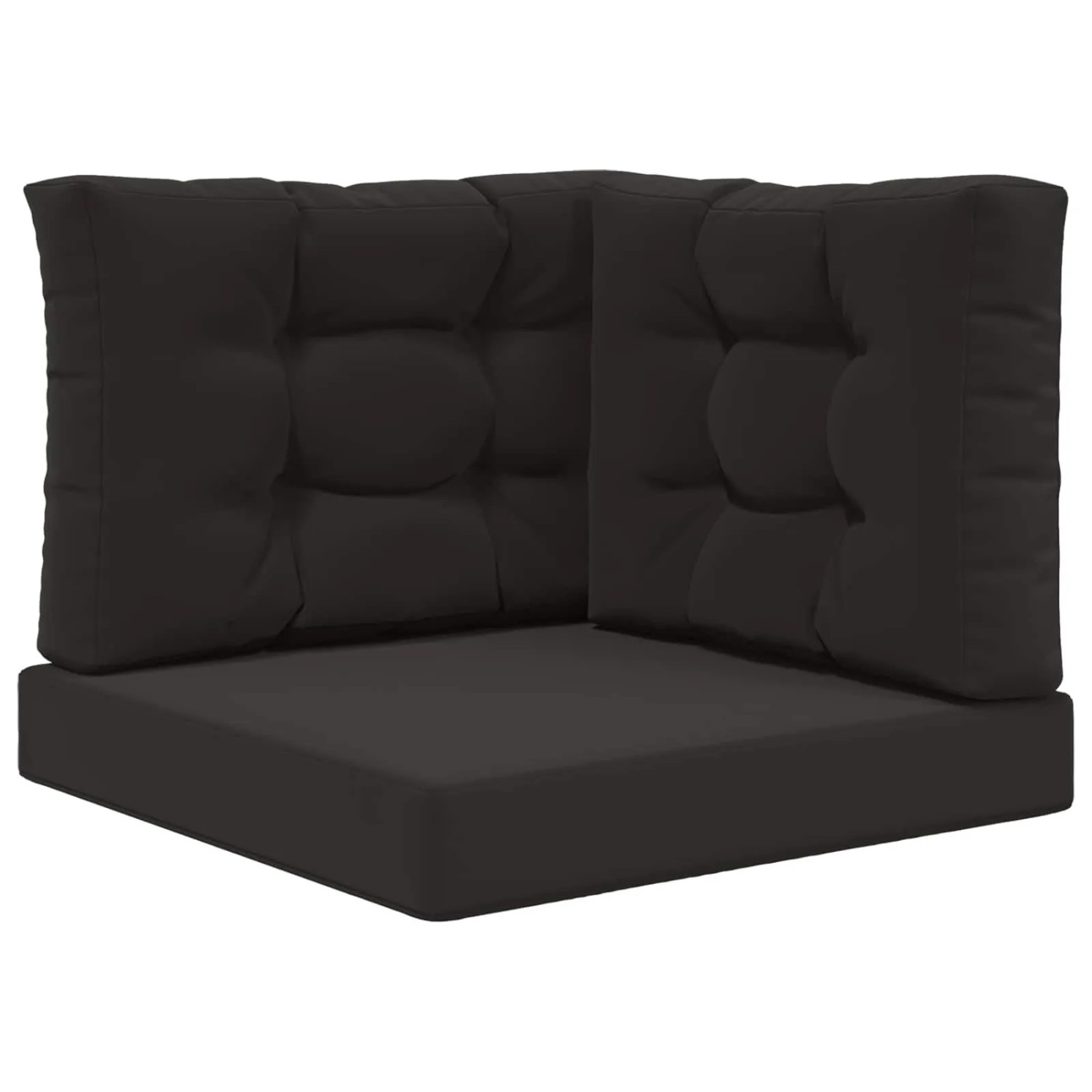 vidaXL Sofakissen für Draußen 3-Tlg Schwarz Polyester 900768