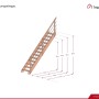 Technische Zeichnung der Intercon Palermo Raumspartreppe aus Holz mit Maßen für Geschosshöhen bis 280 cm.