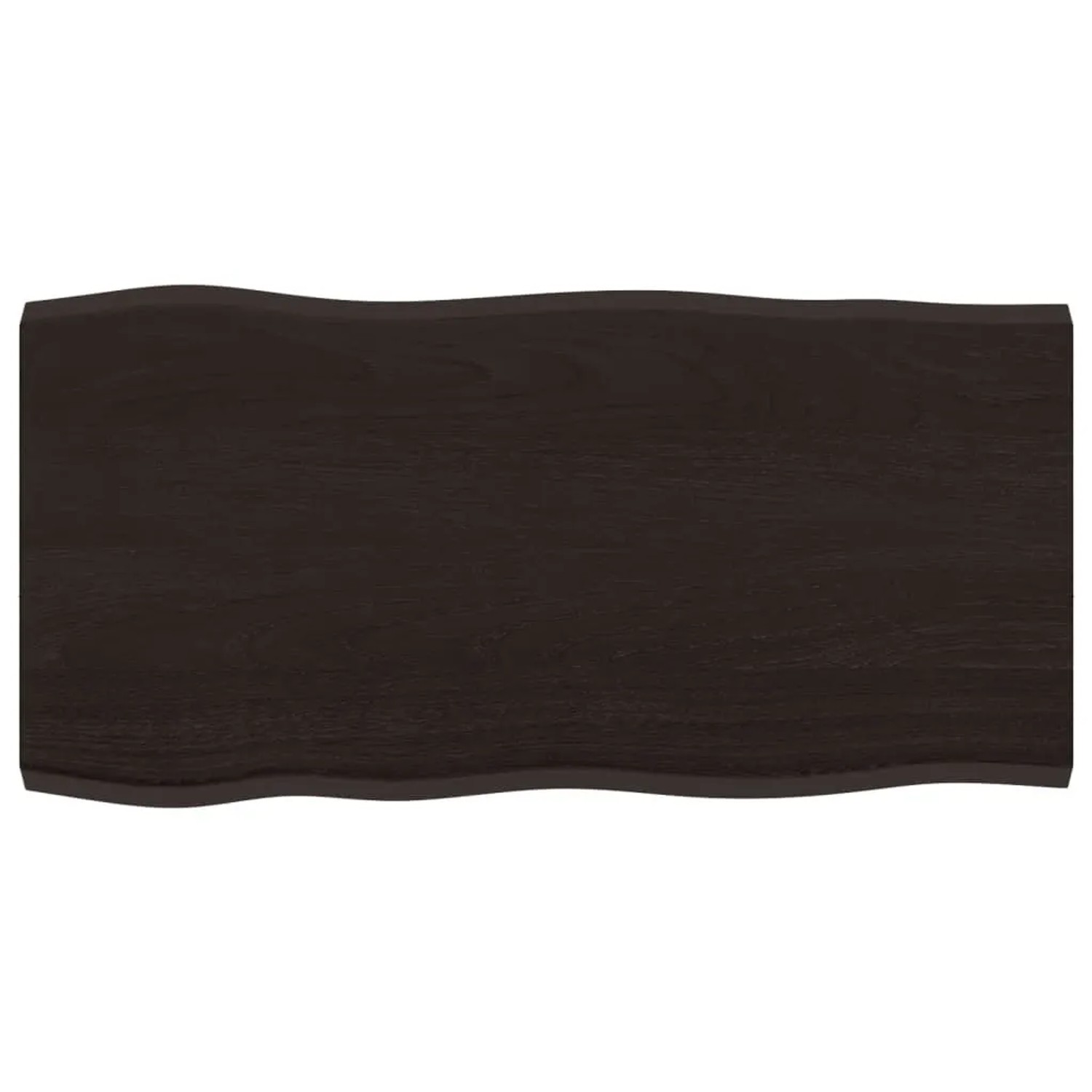 vidaXL Tischplatte 80x40x2 cm Massivholz Eiche Behandelt Baumkante 364004