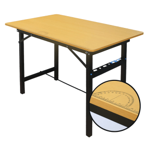 Klappbarer TRUTZHOLM Werktisch (100x60cm) mit Holzplatte und schwarzem Stahlgestell. Werkstatteinrichtung.