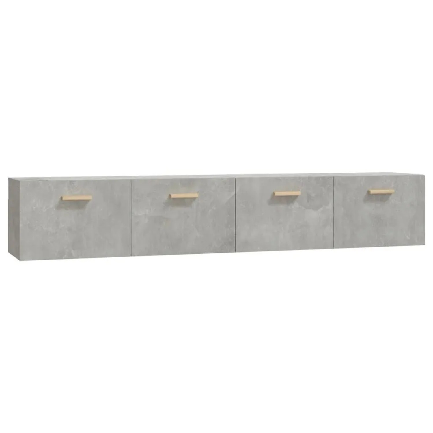 vidaXL Wandschränke 2 Stk Betongrau 100x36,5x35 cm Holzwerkstoff