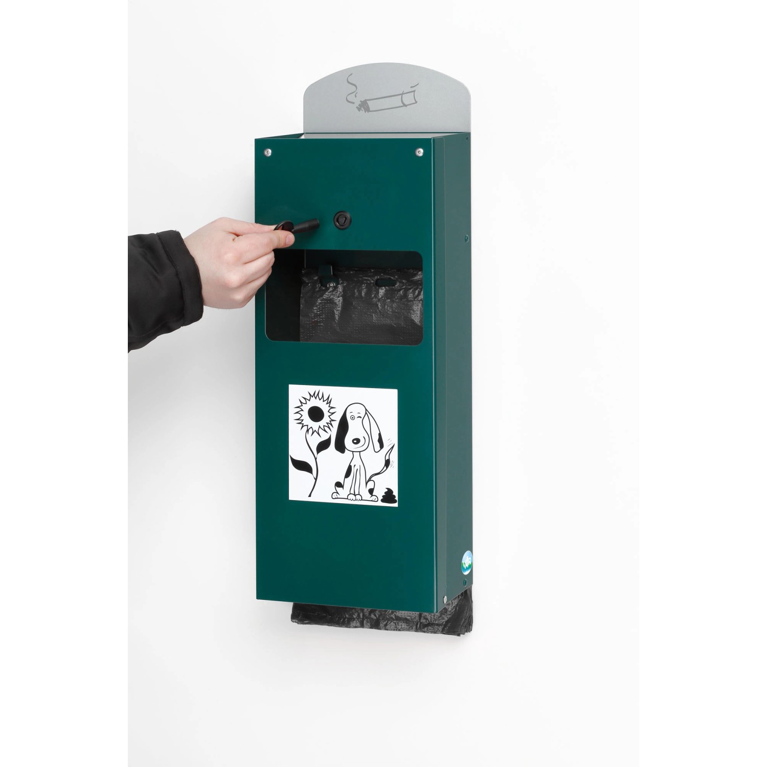 PROREGAL Robuster Kombiascher Mit Hundekotbeutelspender Inkl. Hinweisschild günstig online kaufen