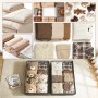 Zwei Sekey Unterbett Aufbewahrungsboxen mit transparentem Deckel, gefüllt mit Kleidung und Teddybären, für Kleiderschrank Aufbewahrung.