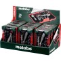 Metabo Bitbox und Ratschenset, 26-teilig, im Display. Bitset mit farbcodierten Bits und Steckschlüsseln.