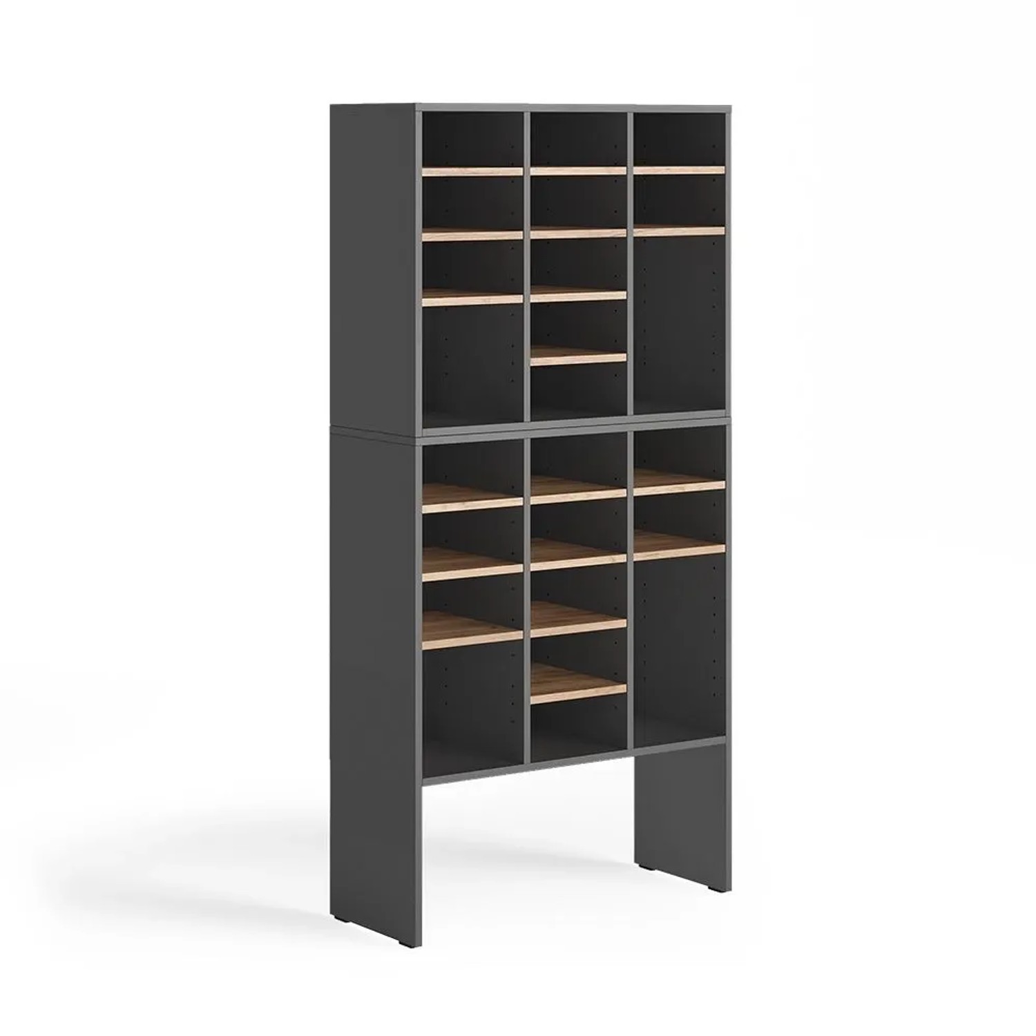 Vicco Schuhschrank-Set Lysander Anthrazit/Goldkraft Eiche 79 x 66 2 Teile Art Nr 62682