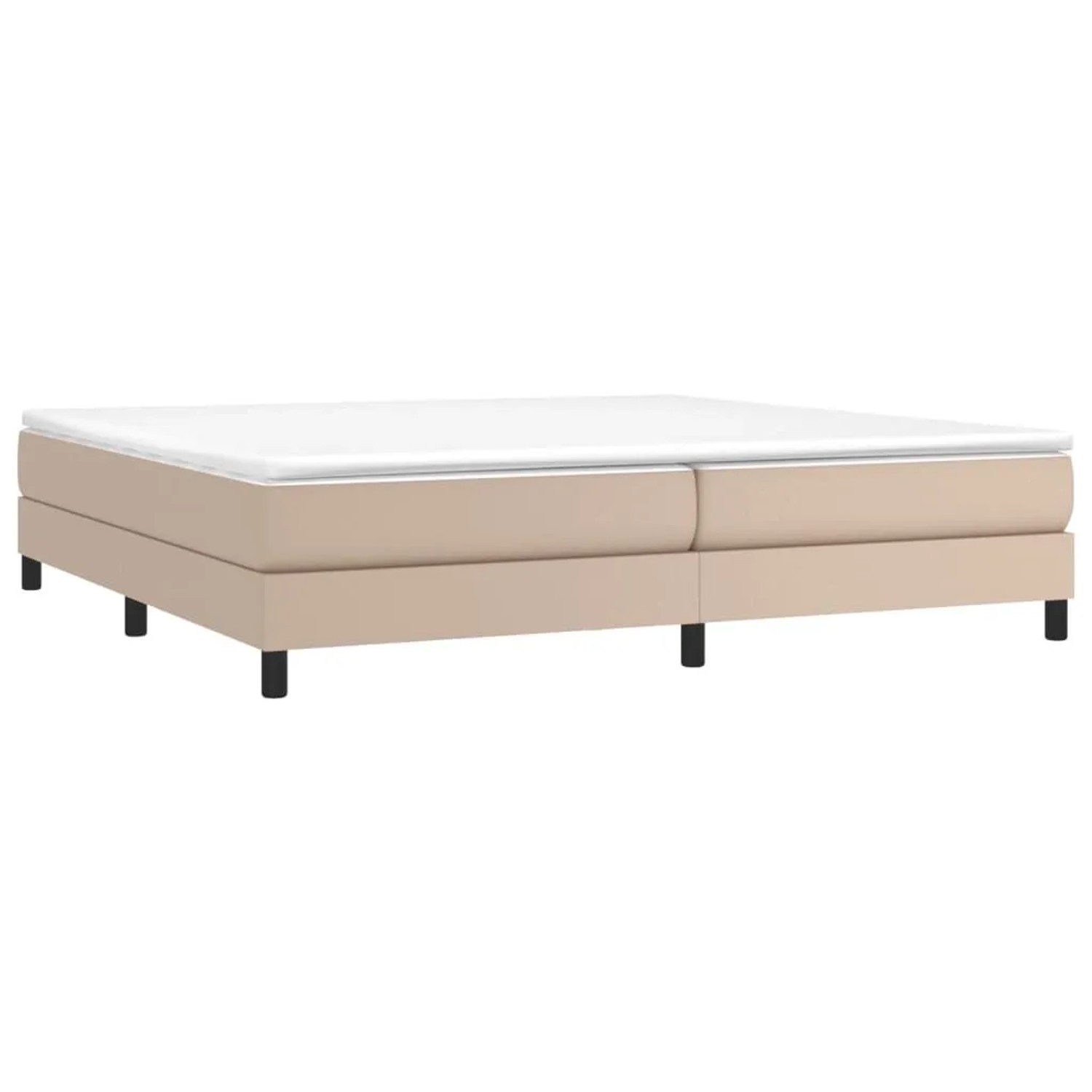 vidaXL Boxspringbett Matratze Cappuccino-Braun 200x200cm Kunstleder 3144284