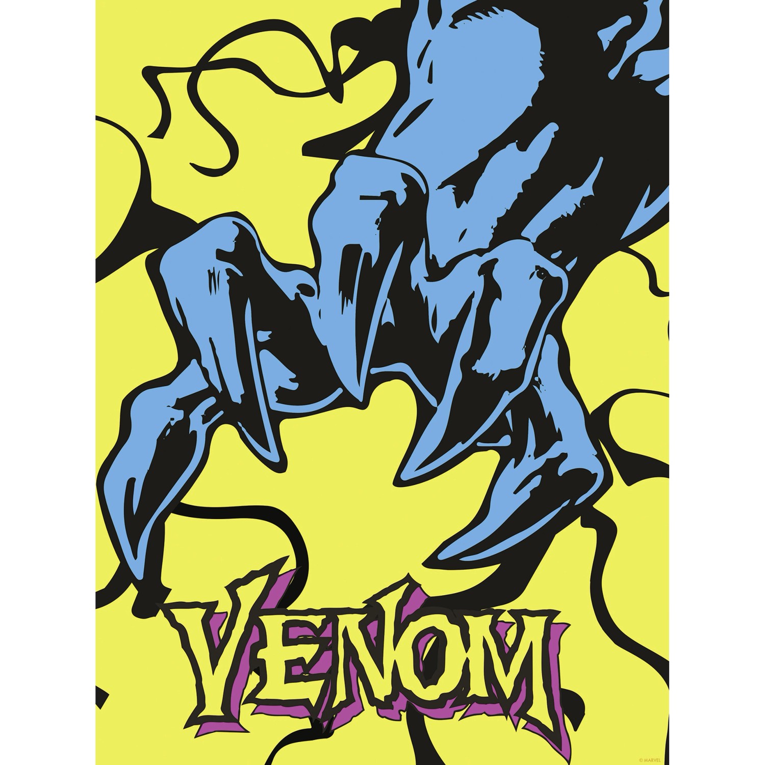 Komar Wandbild Marvel Venom Colourful Claw 30 cm x 40 cm Blau günstig online kaufen
