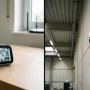 Technaxx Mini-Überwachungskamera-Set TX-389: Monitor zeigt Live-Bild, weiße Außenkamera an Wand. Videoüberwachung für innen/außen.