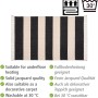 Wenko Badematte Kasi, Baumwolle recycelt, schwarz-weiß gestreift, 50x80cm