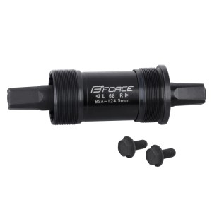 Force 4-Kant Stahl Tretlager mit BSA Gewinde, Länge 124,5 mm.