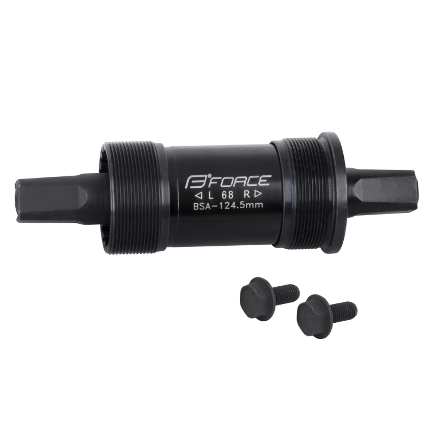 Force 4-Kant Stahl Tretlager mit BSA Gewinde Länge 124,5 mm