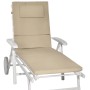 Beautissu Loft RL Rollliegenauflage 200x60 Natur: Bequeme Gartenliege Auflage in Natur.