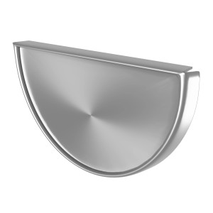 Sarei Enddeckel für SDF-Halbrundrinne Piccolo Alu Natur RG 80