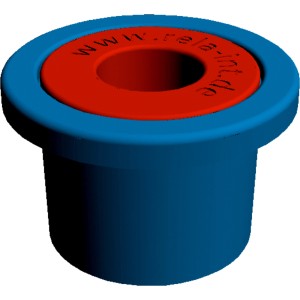 baliv WC-Sitz-Stopp 2er-Set, Zubehör für Toilettensitze, rote und blaue Hülse