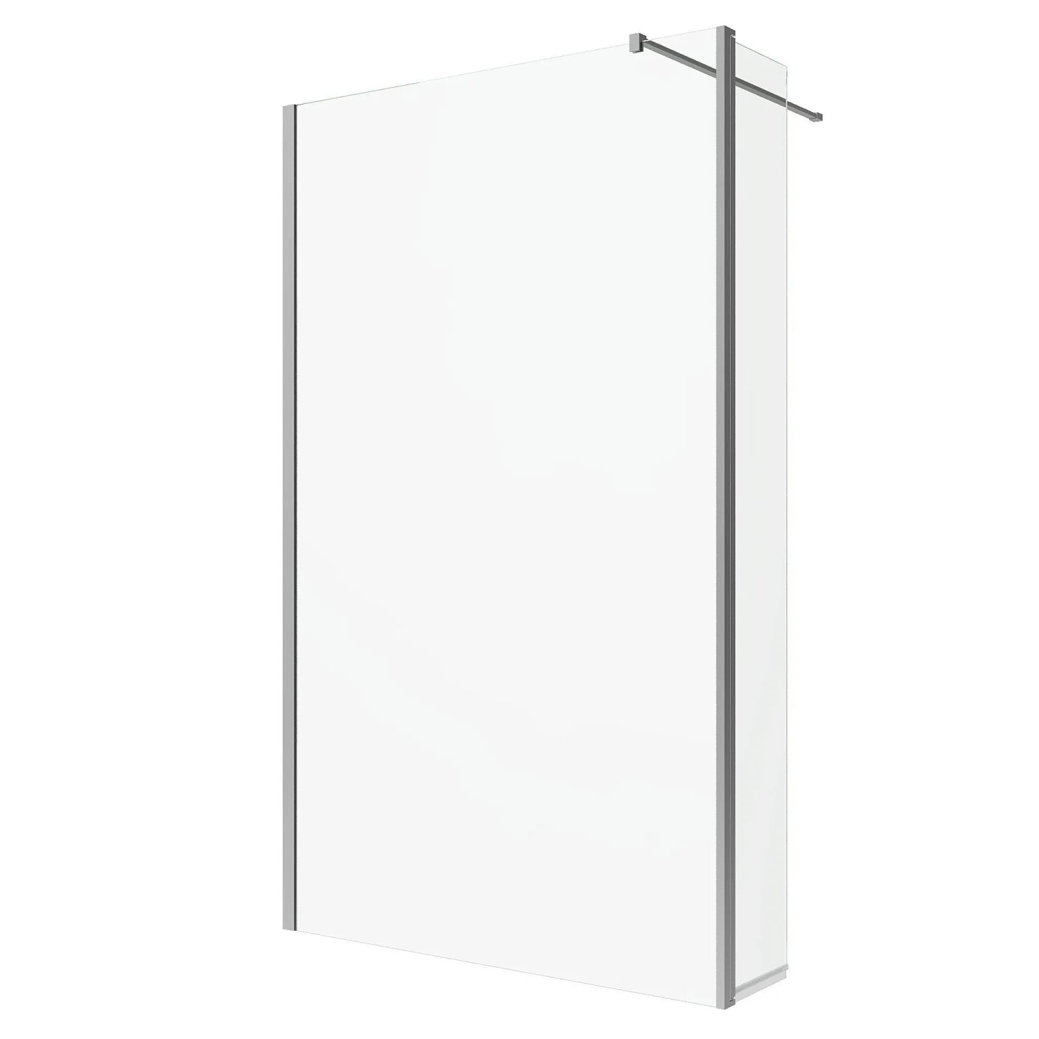 Aquabatos Walk In Dusche mit Spritzwasserschutz Klare Walk in Duschwand 80 x 200 cm ESG Nano Glaswand Bad Duschabtrennung Chromoptik