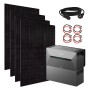 MyVoltaics Balkonkraftwerk Komplettset mit 4 Solarmodulen, 3,2 kWh Speicher und Anschlussmaterial.