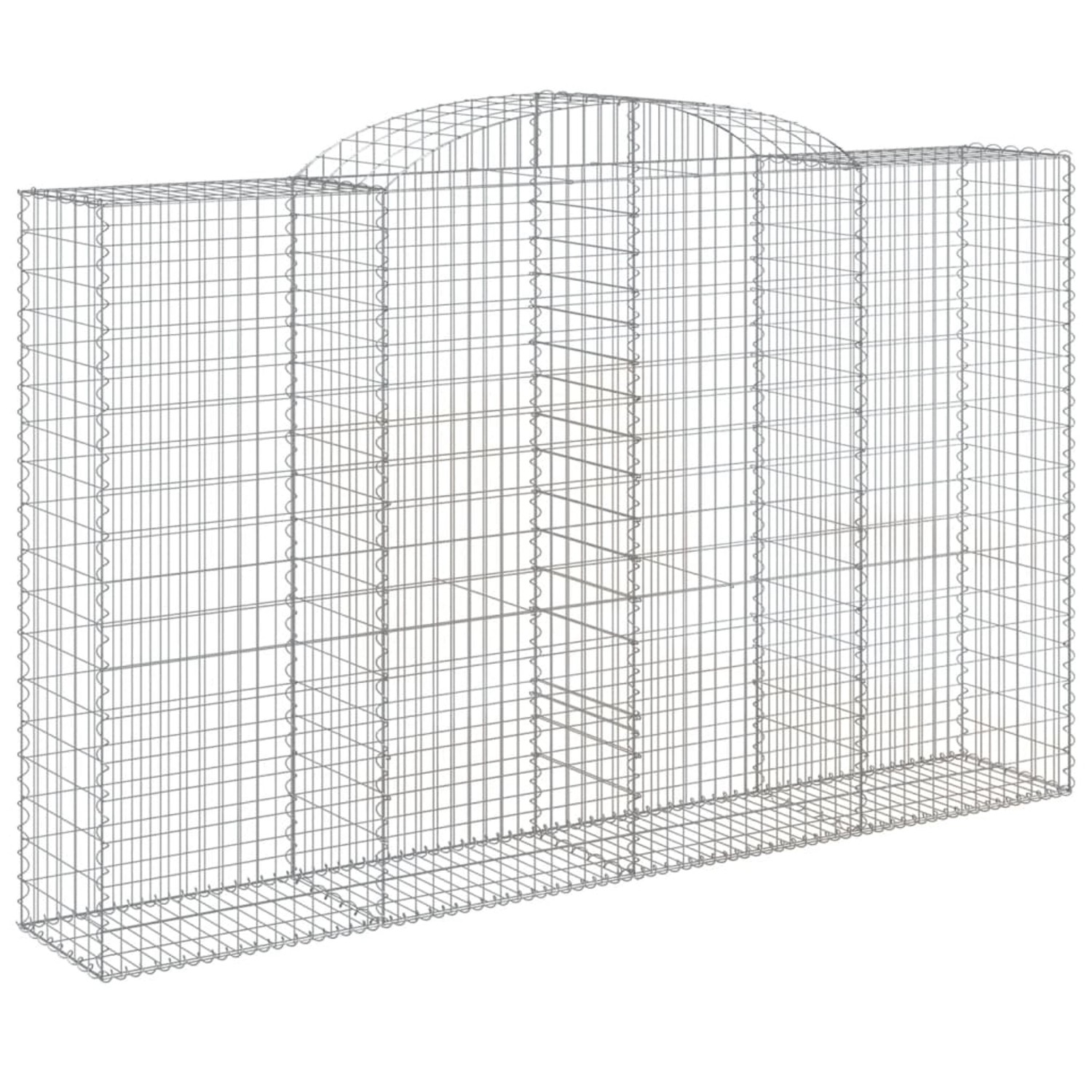 vidaXL Gabionen mit Hochbogen 13 Stk 300x50x180/200cm Eisen 1669253 günstig online kaufen
