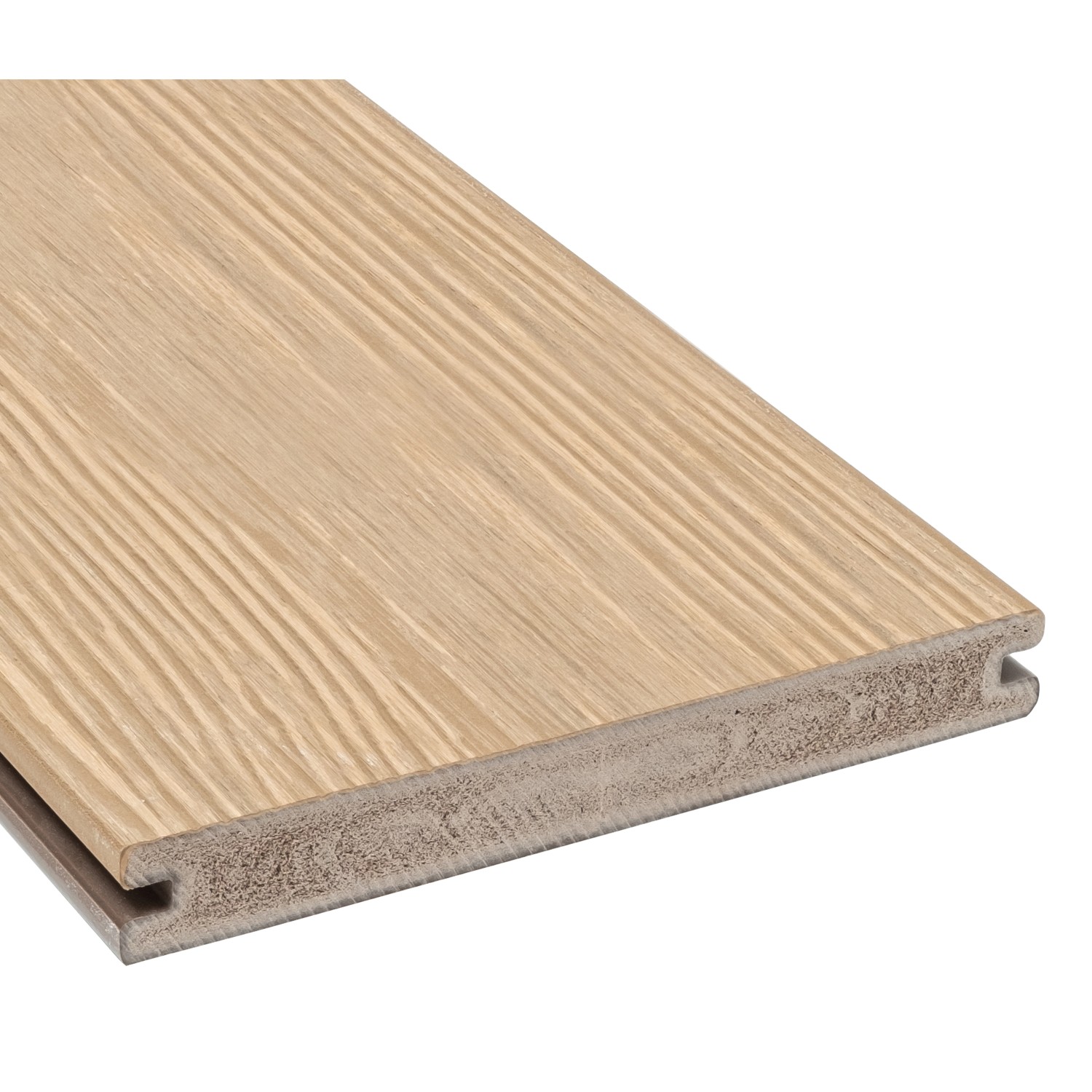 GartenLand WPC Terrassendiele Nova 21 x 190 x 3000 mm Garapa-Multicolor Geprägte Holzstruktur Co-Extrudiert Massivprofil