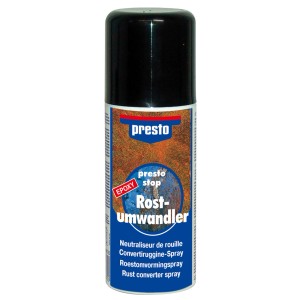 Presto Rostumwandler Spray Epoxy 400ml zur Lackreparatur und Karosseriereparatur.