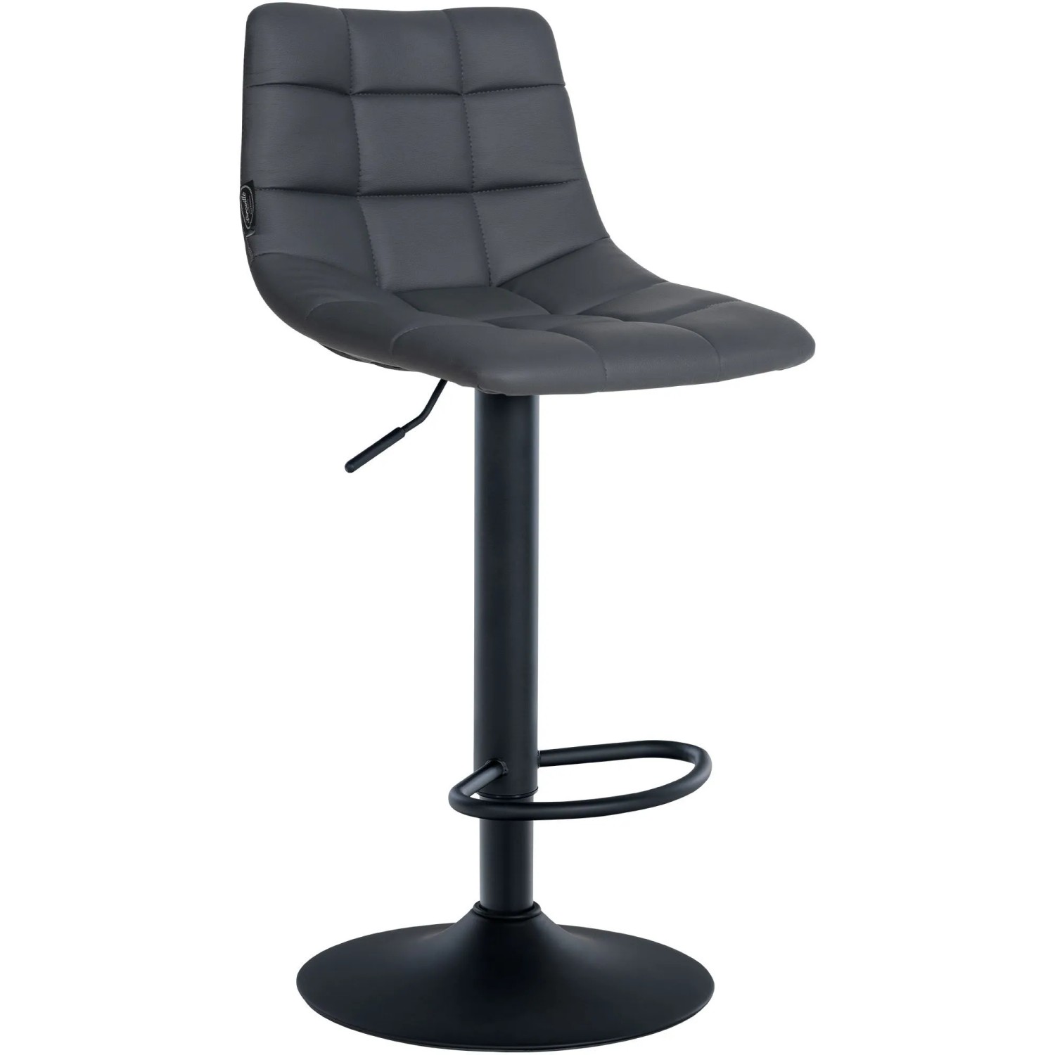 CLP Barhocker Jerry Kunstleder Grau/Schwarz