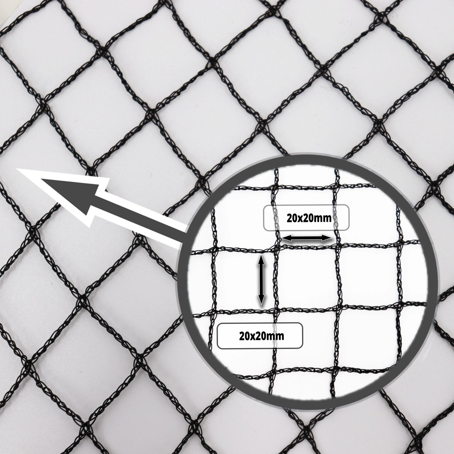 Aquagart Teichnetz 4m x 10m Schwarz Fischteichnetz Laubnetz Netz Vogelschutznetz Robust_3