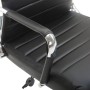 Detailansicht: Ergonomischer, schwarzer DELUKE Bürostuhl SONOD mit Chrom-Armlehnen.