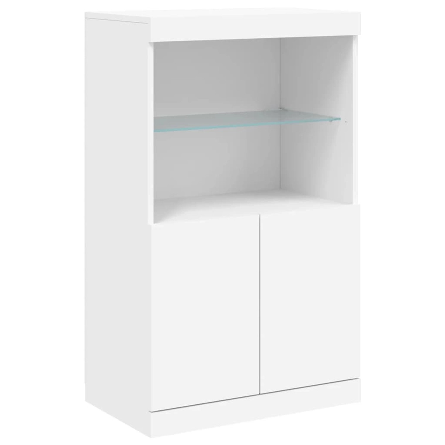 vidaXL Sideboard mit LED-Leuchten Weiß 60,5x37x100 cm 836665 günstig online kaufen