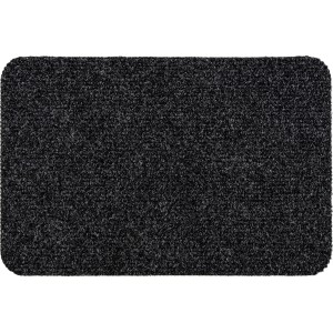 Anthrazitfarbene OBI Ripsmatte Mega, 40x60 cm, ideal für den Innenbereich. Fußmatte aus Polypropylen mit rutschfestem Rücken.